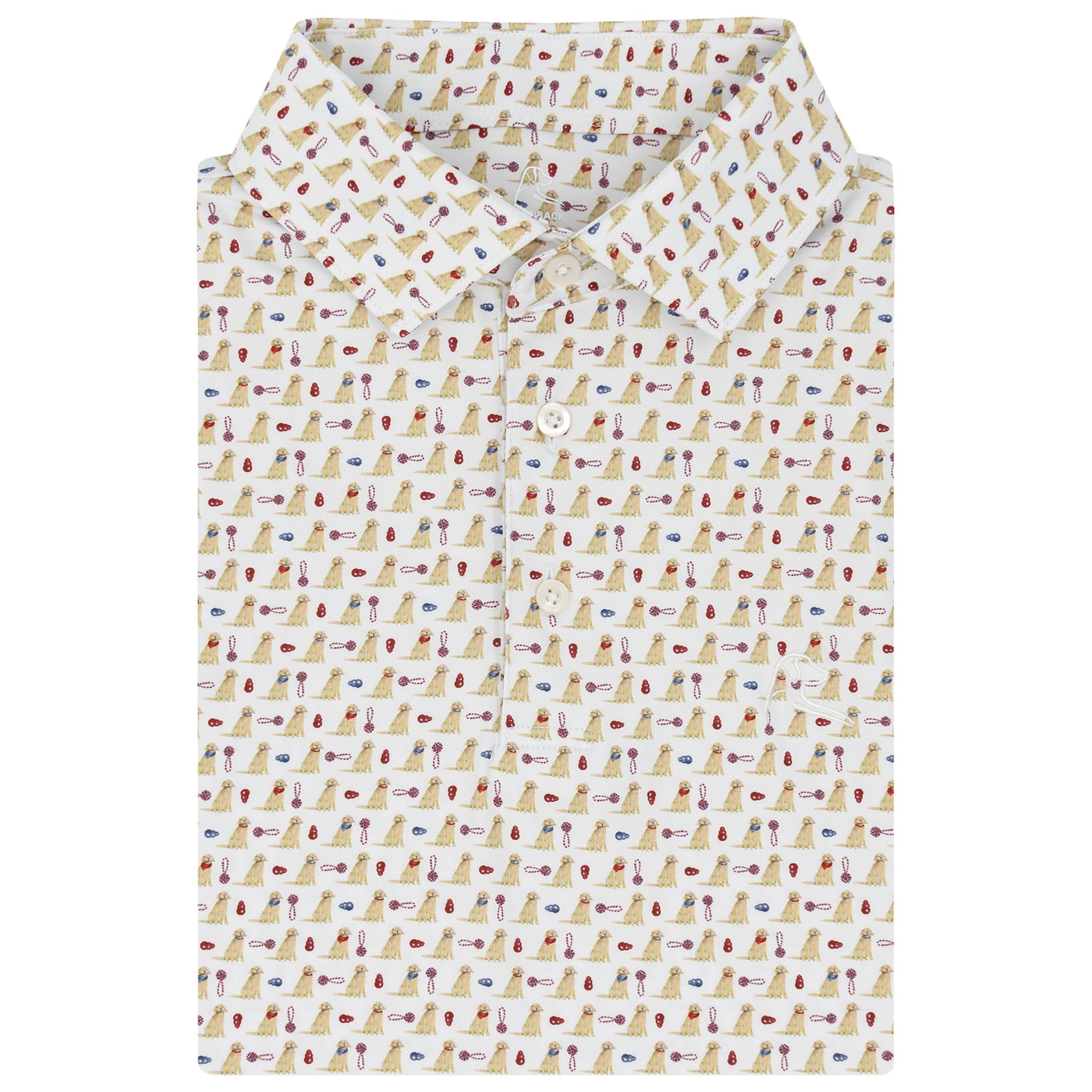 The Golden | Performance Polo | The Golden - White/Classic Red