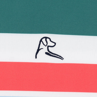 Grady Block Performance Q-Zip | The Grady Block - White/Leaf Green/Pure Blue