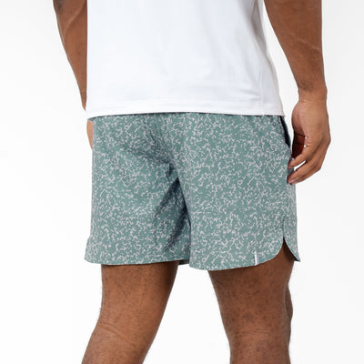 Grit Gym Short | The Granite Camo - Bullfrog Green/Stratus Grey