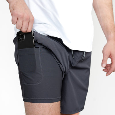 Grit Gym Short | Solid - Graphite Grey