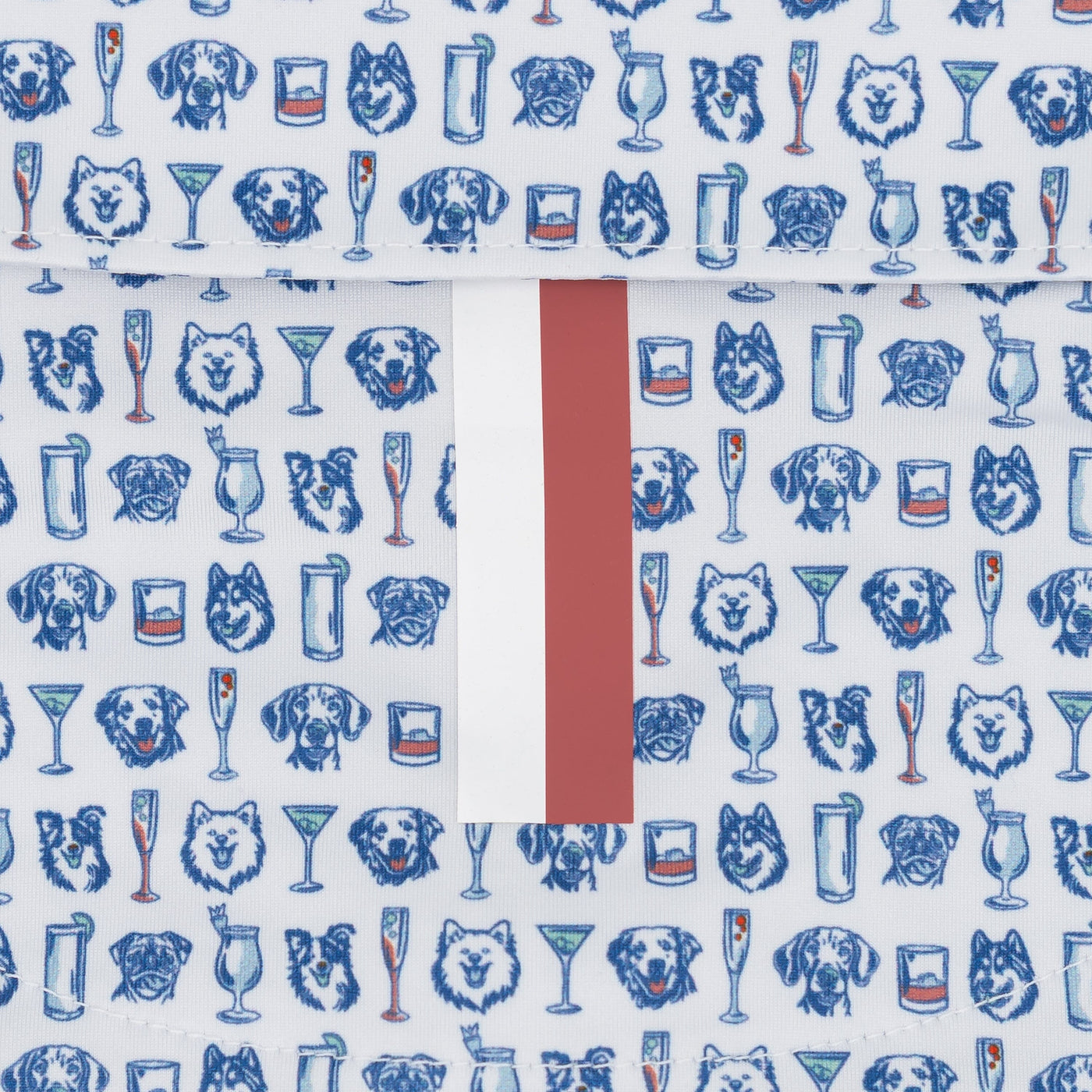 The Hair Of The Dog | Performance Polo | The Hair Of The Dog - White/Short Stop Blue