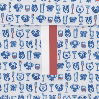 The Hair Of The Dog | Performance Polo | The Hair Of The Dog - White/Short Stop Blue