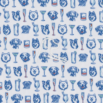 The Hair Of The Dog | Performance Polo | The Hair Of The Dog - White/Short Stop Blue