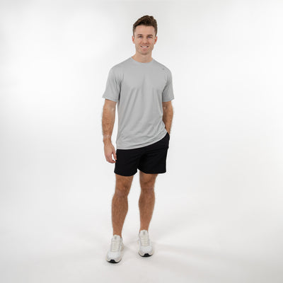 Blitz Tech Tee | Heather - Stratus Grey/White