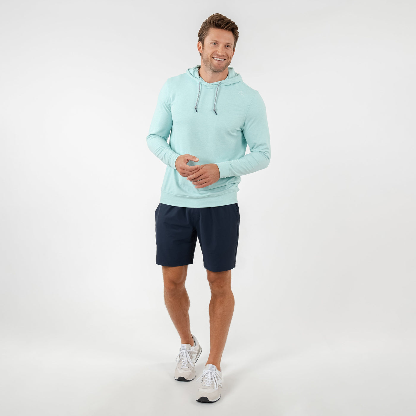 Hesi Performance Hoodie | Heather - Antigua Green/Seafoam