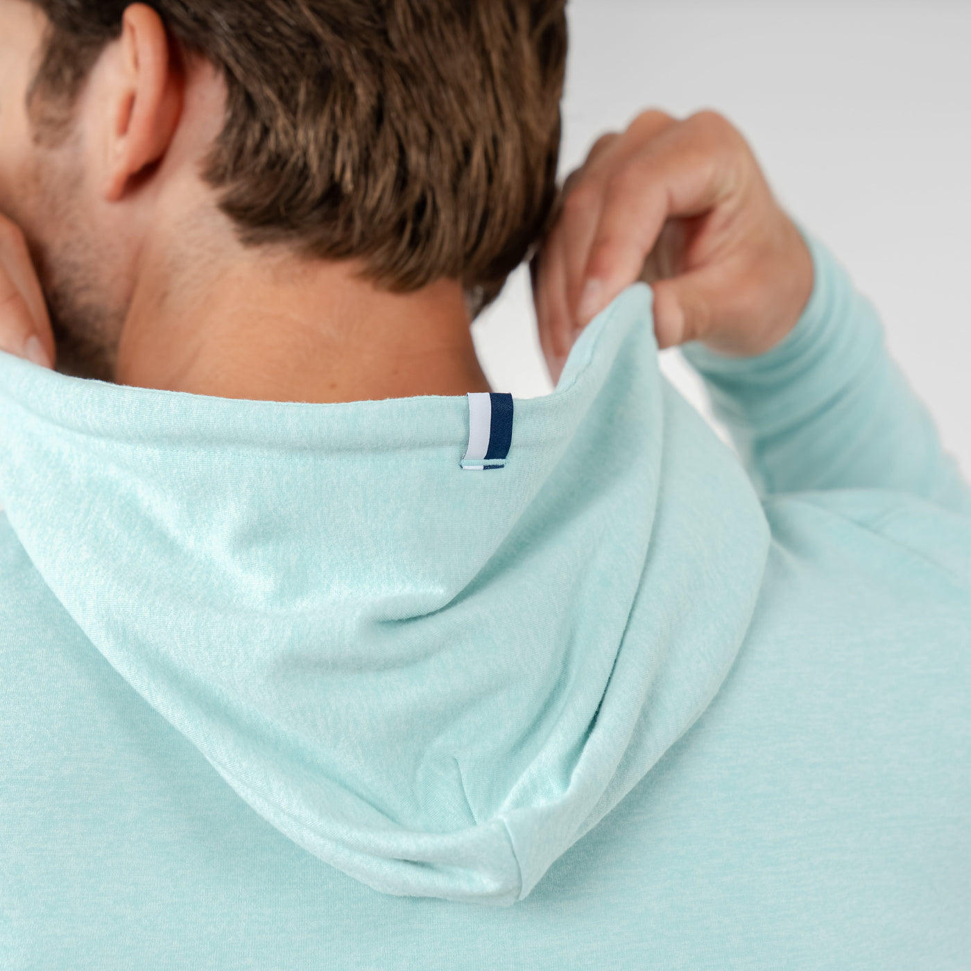 Hesi Performance Hoodie | Heather - Antigua Green/Seafoam