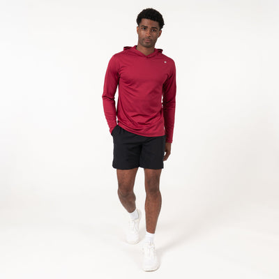 Blitz Tech Hoodie | Heather - Barn Red/Barn Red