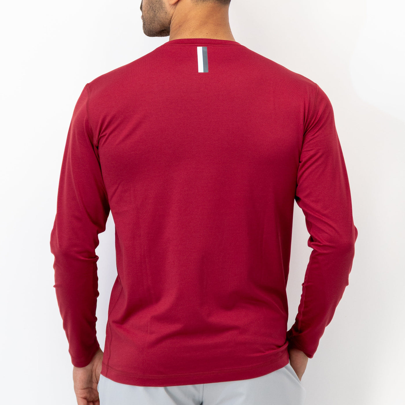Blitz Tech Long Sleeve Tee | Heather - Barn Red/Barn Red