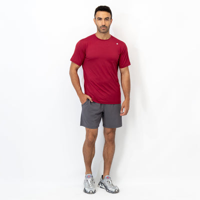 Blitz Tech Tee | Heather - Barn Red/Barn Red