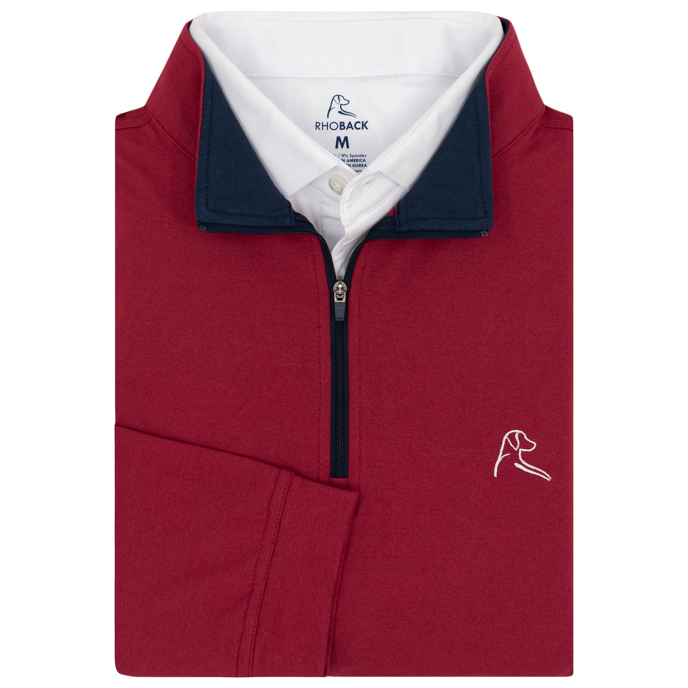 Heather Performance Q-Zip | Heather - Barn Red/Cardinal Red