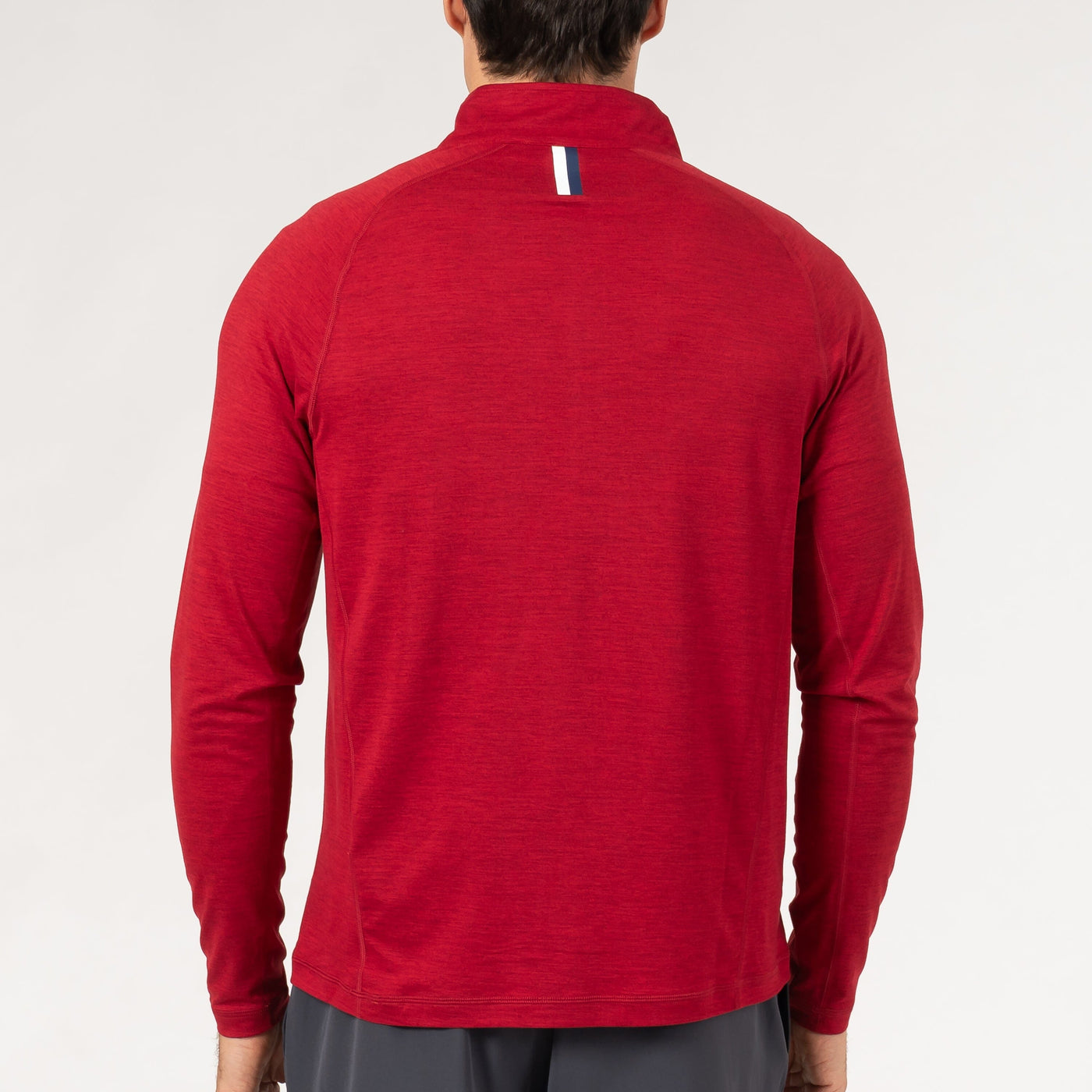 Tailwind Performance Q-Zip | Heather - Barn Red/Cardinal Red