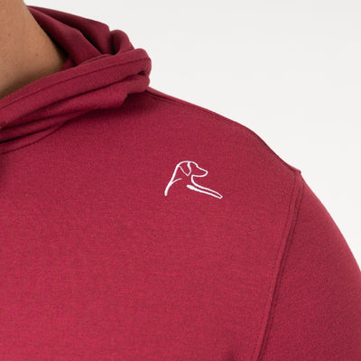 Hesi Performance Hoodie | Heather - Barn Red/Barn Red