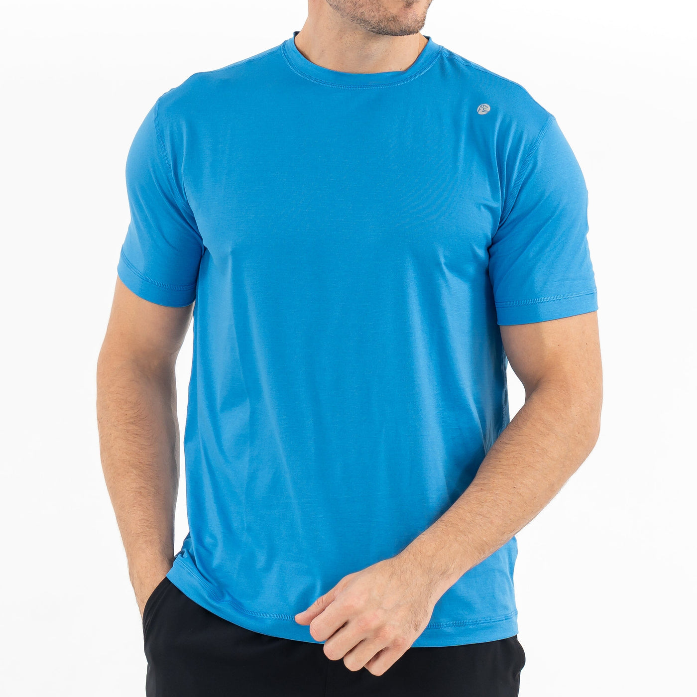 Blitz Tech Tee | Heather - Birdie Blue/Sapphire Blue