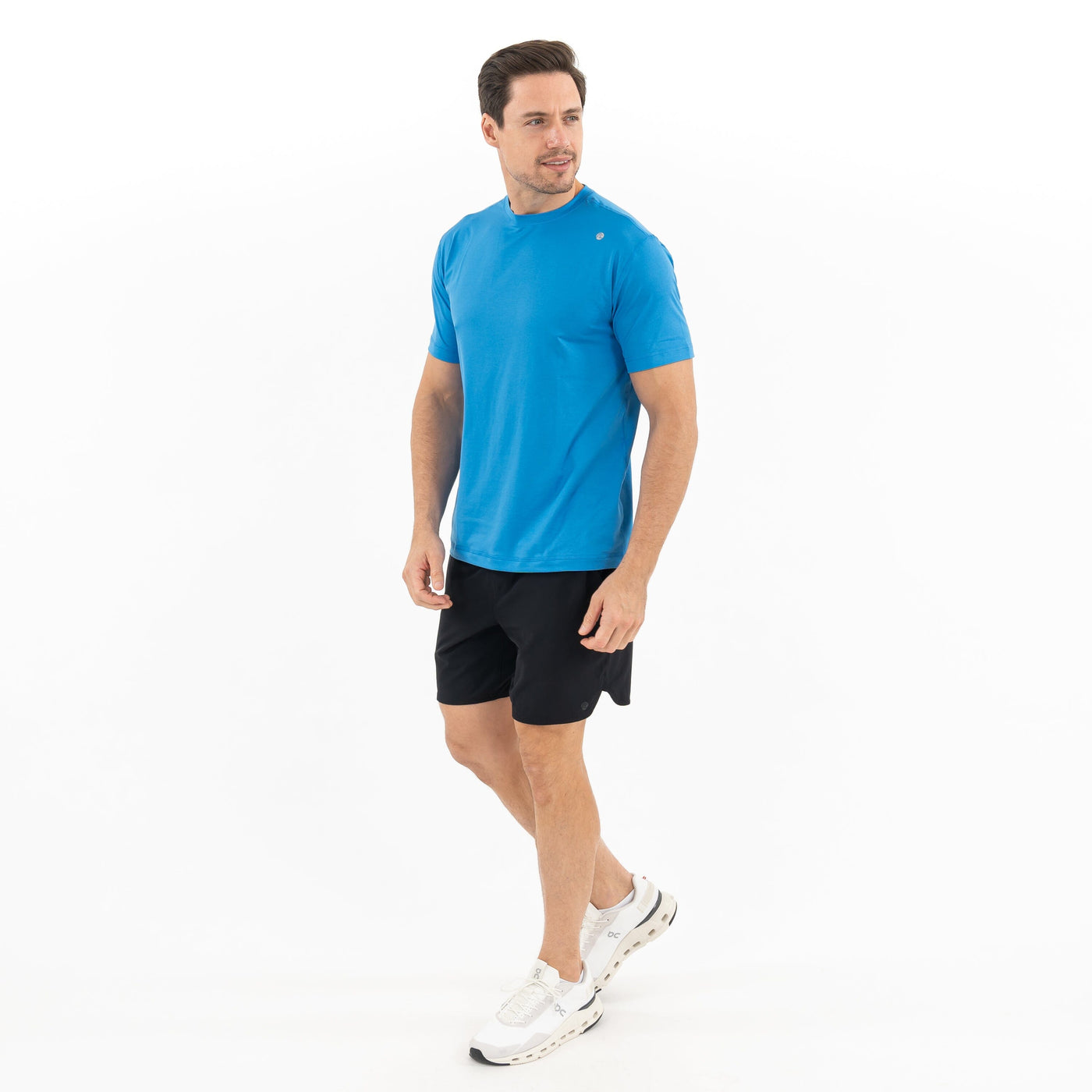Blitz Tech Tee | Heather - Birdie Blue/Sapphire Blue