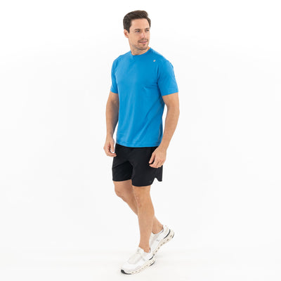 Blitz Tech Tee | Heather - Birdie Blue/Sapphire Blue