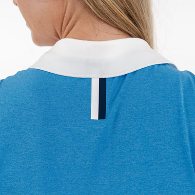 Brooke Sleeveless Performance Polo | Heather - Birdie Blue/Birdie Blue