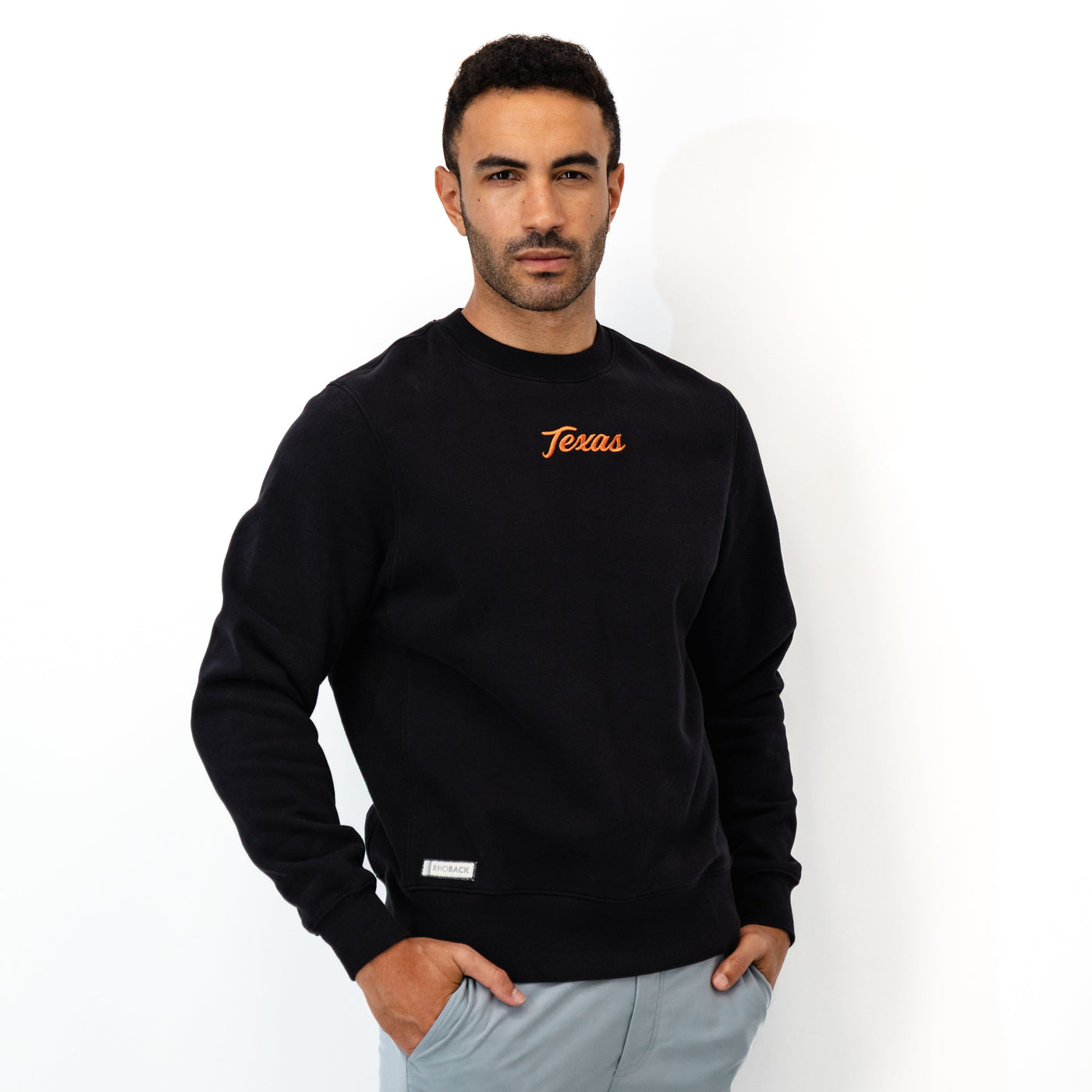 Ready Collegiate Crewneck - Texas | Solid - Midnight Black - Texas - 1