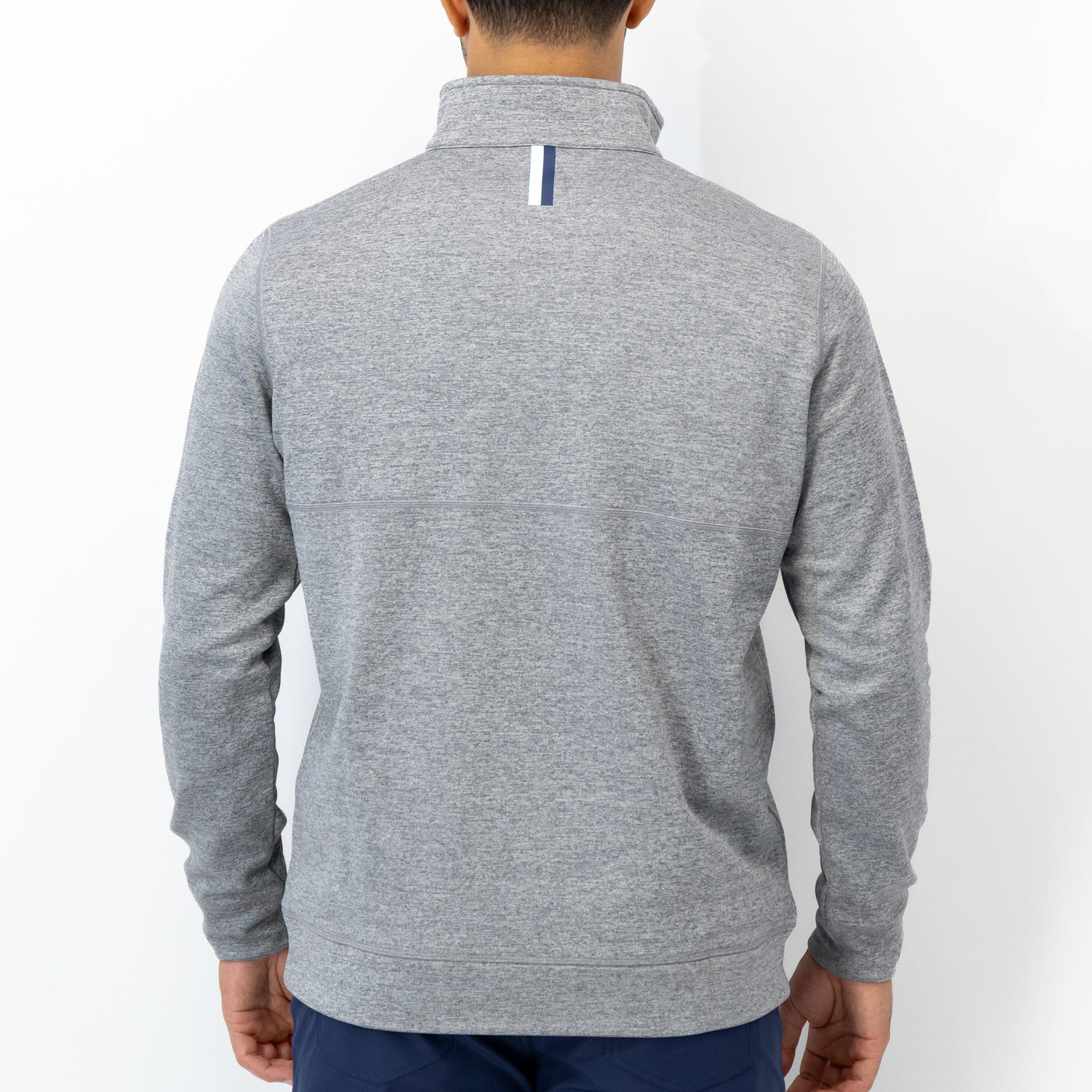Knoll Performance Half-Zip | Heather - Boulder Grey/White
