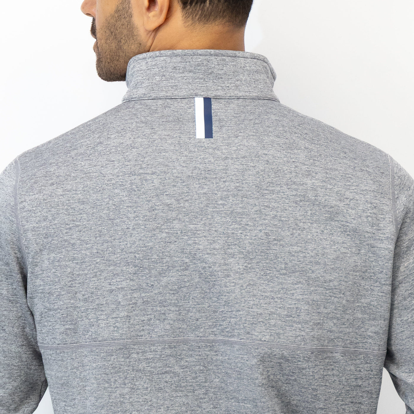 Knoll Performance Half-Zip | Heather - Boulder Grey/White