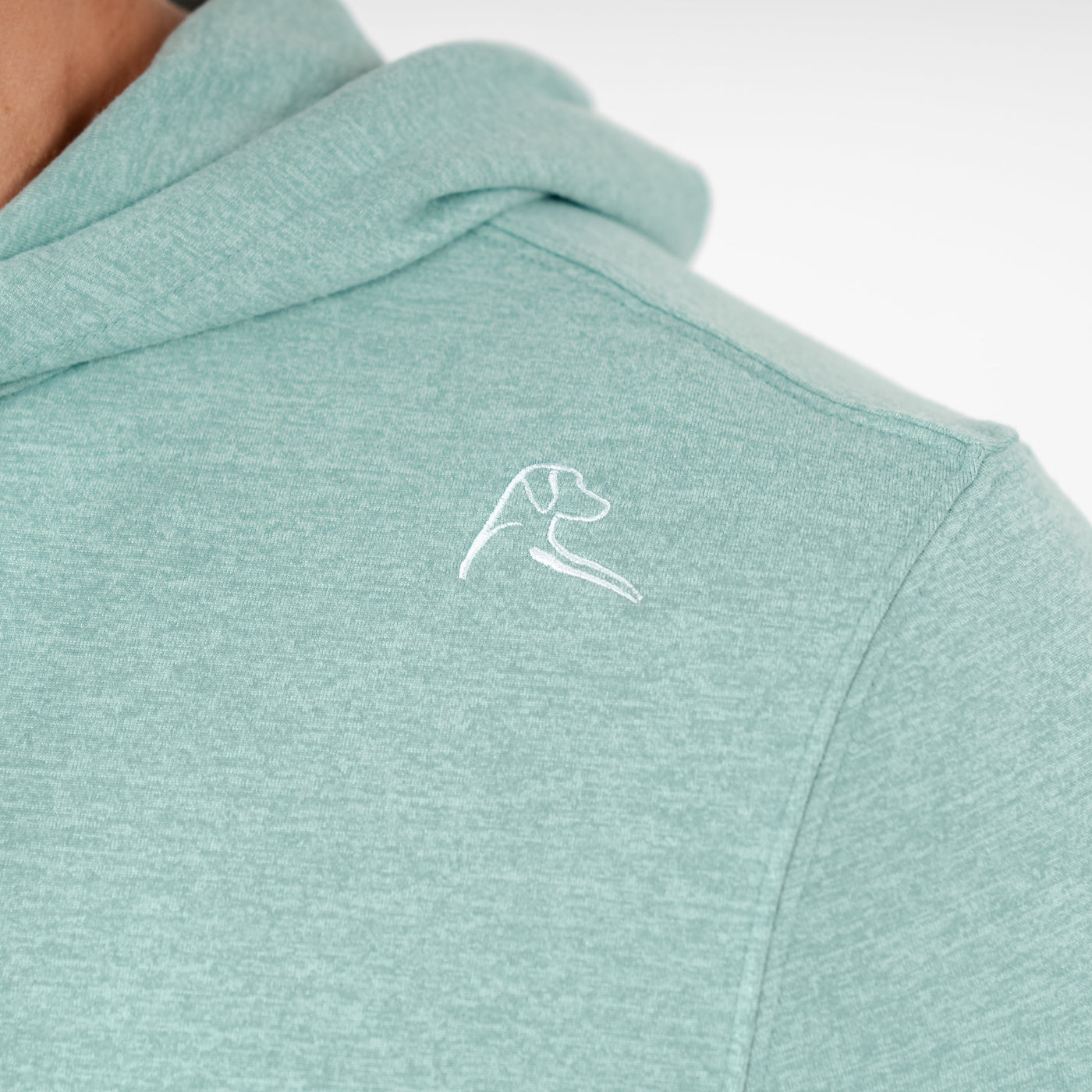 Hesi Performance Hoodie | Heather - Bullfrog Green/Antigua Green