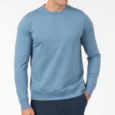 Pace Performance Crew | Heather - Cadet Blue/Cadet Blue