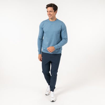 Pace Performance Crew | Heather - Cadet Blue/Cadet Blue