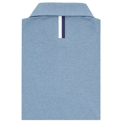Heather | Performance Polo | Heather - Cadet Blue/White