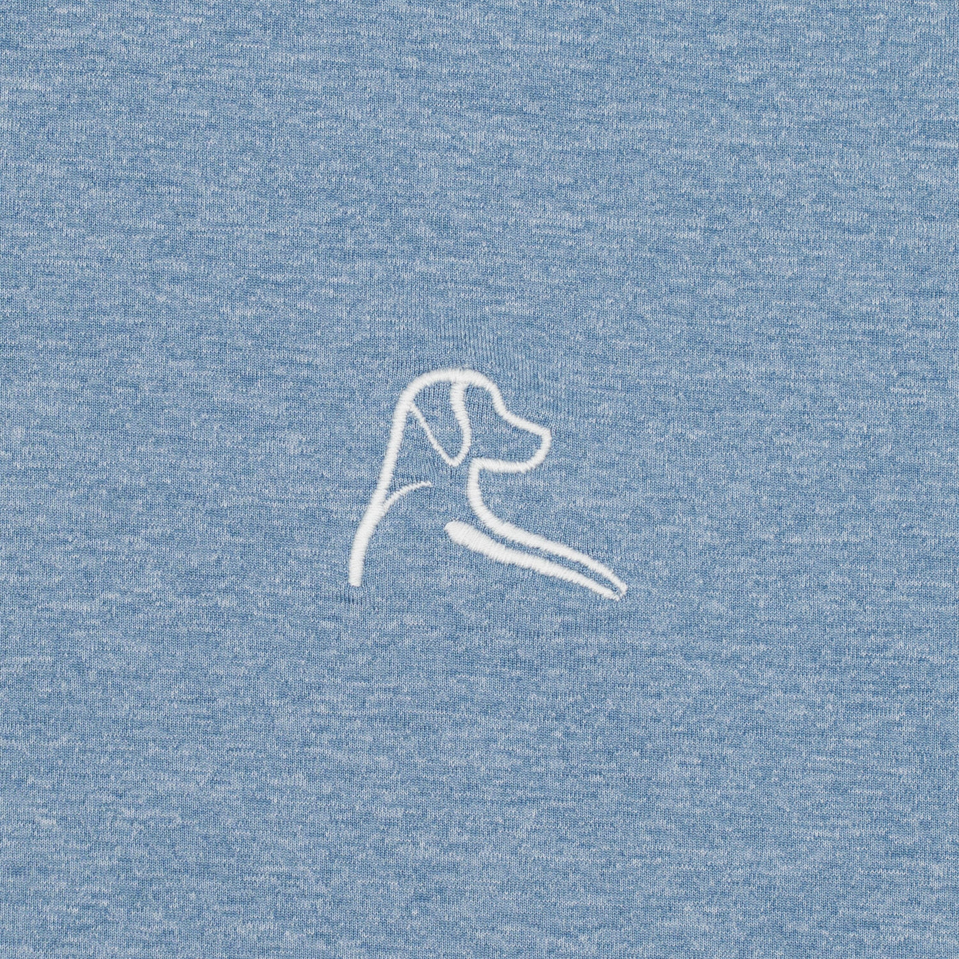 Heather | Performance Polo | Heather - Cadet Blue/White