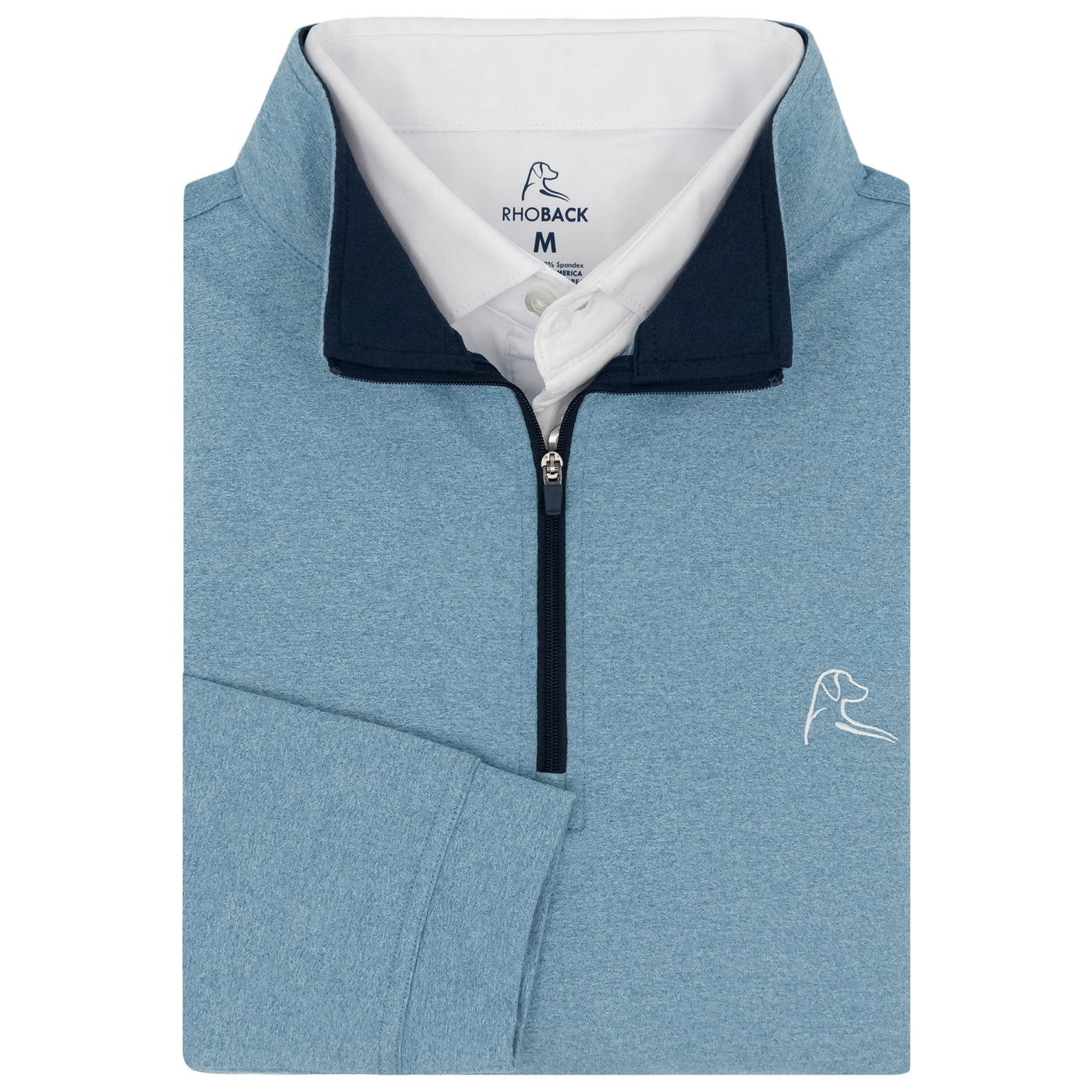 Heather Performance Q-Zip | Heather - Cadet Blue/Zenith Blue