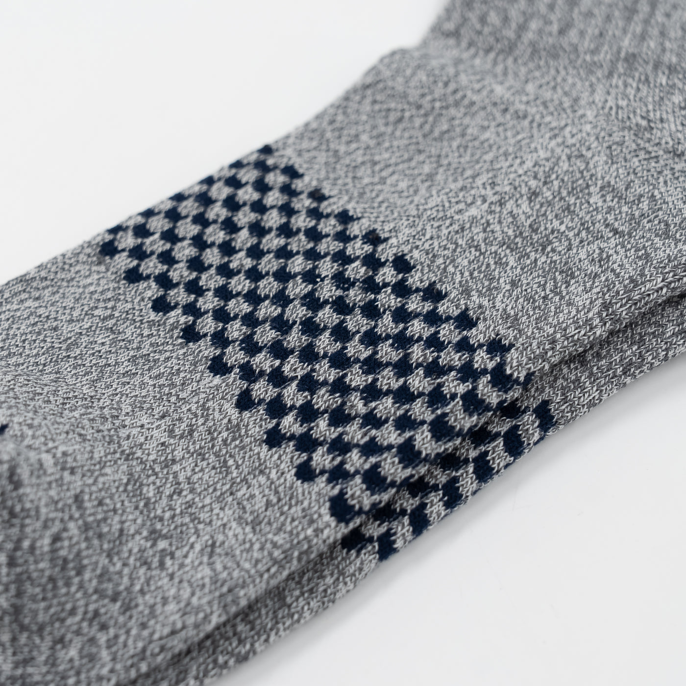 Stratus Performance Crew Socks | Heather - Charcoal Grey/White - White/Fleet Navy