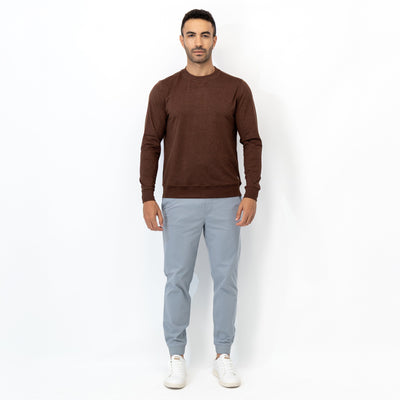 Pace Performance Crew | Heather - Cocoa/Espresso