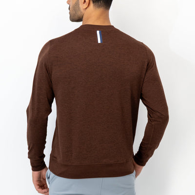 Pace Performance Crew | Heather - Cocoa/Espresso