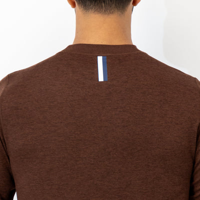 Pace Performance Crew | Heather - Cocoa/Espresso