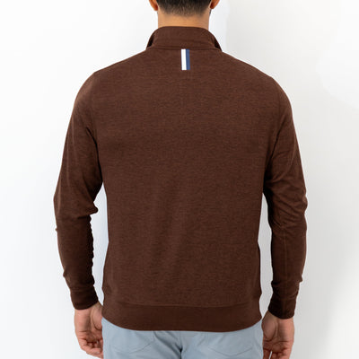 Pace Q-Zip Pullover | Heather - Cocoa/Espresso