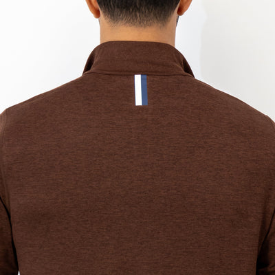 Pace Q-Zip Pullover | Heather - Cocoa/Espresso