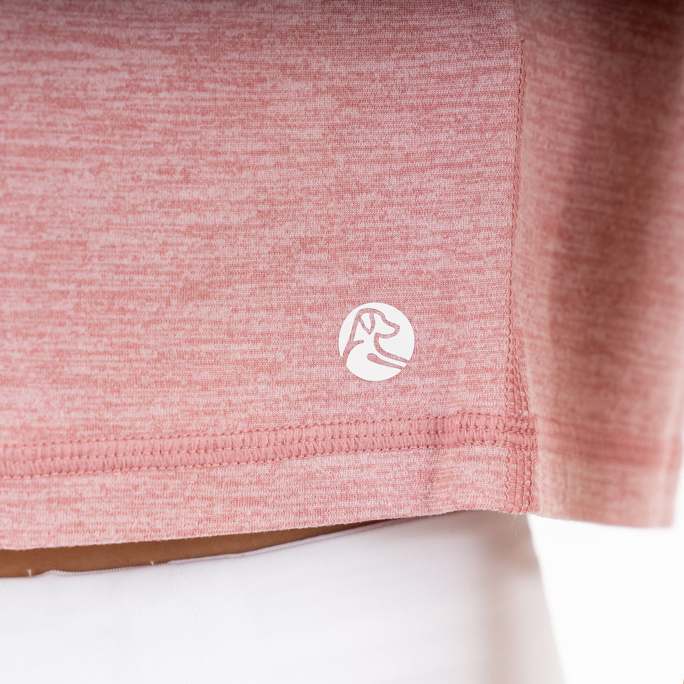 Drift Performance Crop Tee | Heather - Dusk Pink/Lotus Pink