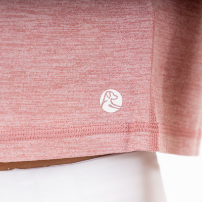 Drift Performance Crop Tee | Heather - Dusk Pink/Lotus Pink
