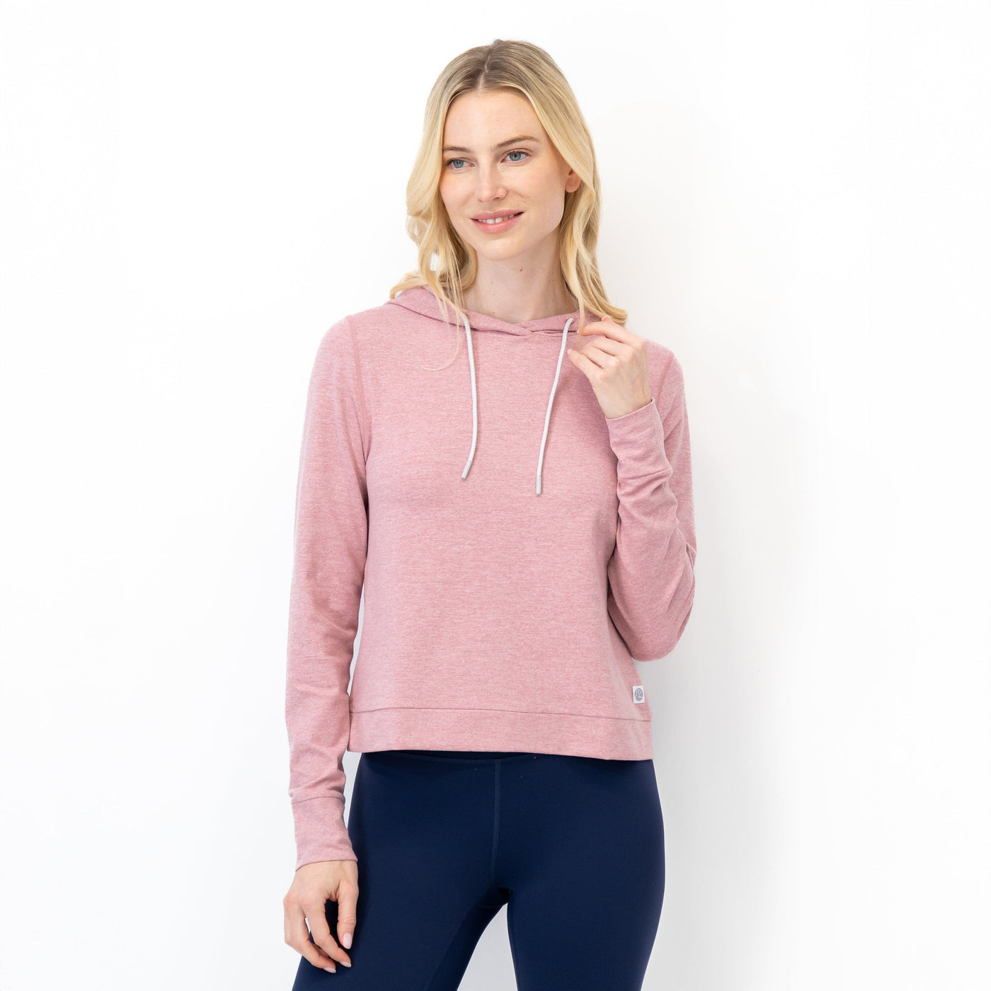 Tempo Performance Hoodie | Heather - Dusk Pink/Lotus Pink