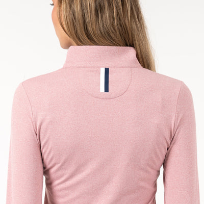 Heather Performance Q-Zip | Heather - Dusk Pink/Lotus Pink