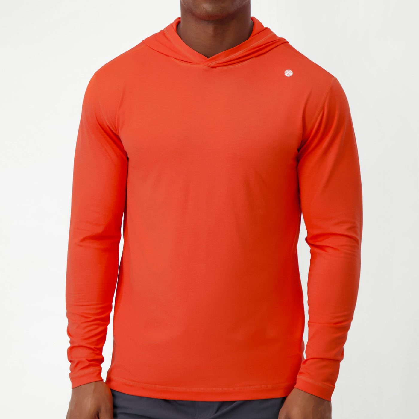 Blitz Tech Hoodie | Heather - Fire Orange/Poppy Red
