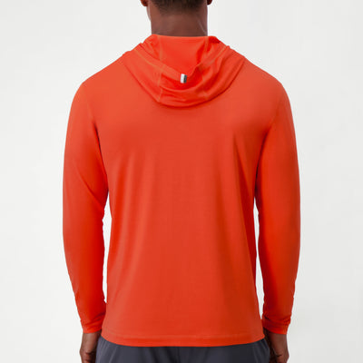 Blitz Tech Hoodie | Heather - Fire Orange/Poppy Red