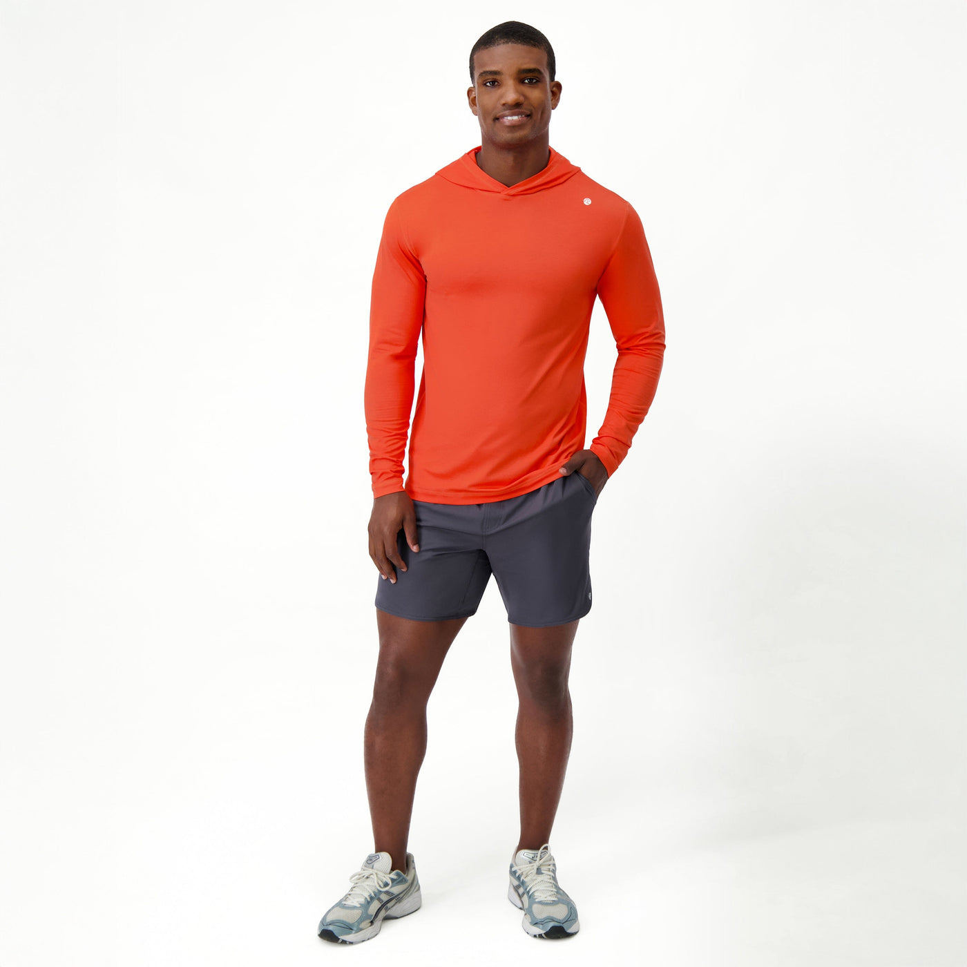 Blitz Tech Hoodie | Heather - Fire Orange/Poppy Red