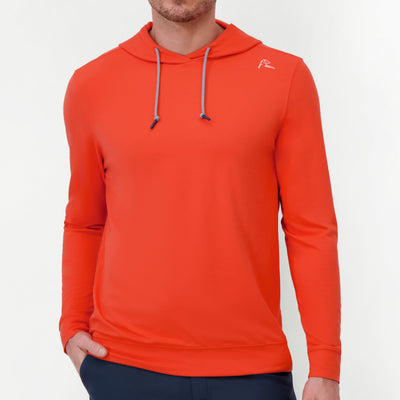 Hesi Performance Hoodie | Heather - Fire Orange/Poppy Red