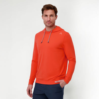 Hesi Performance Hoodie | Heather - Fire Orange/Poppy Red