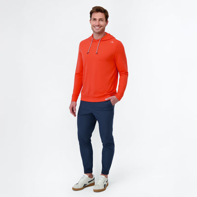 Hesi Performance Hoodie | Heather - Fire Orange/Poppy Red