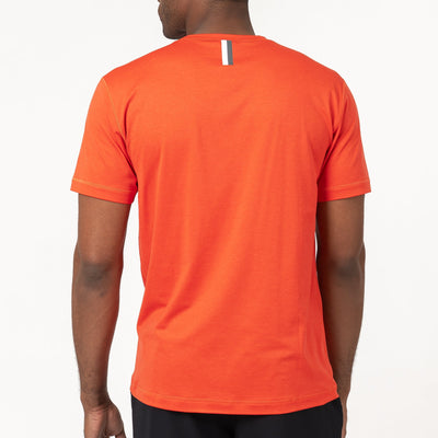 Blitz Tech Tee | Heather - Fire Orange/Poppy Red