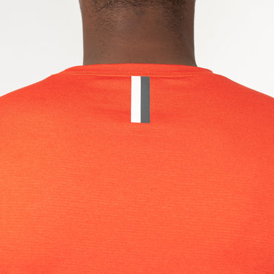 Blitz Tech Tee | Heather - Fire Orange/Poppy Red