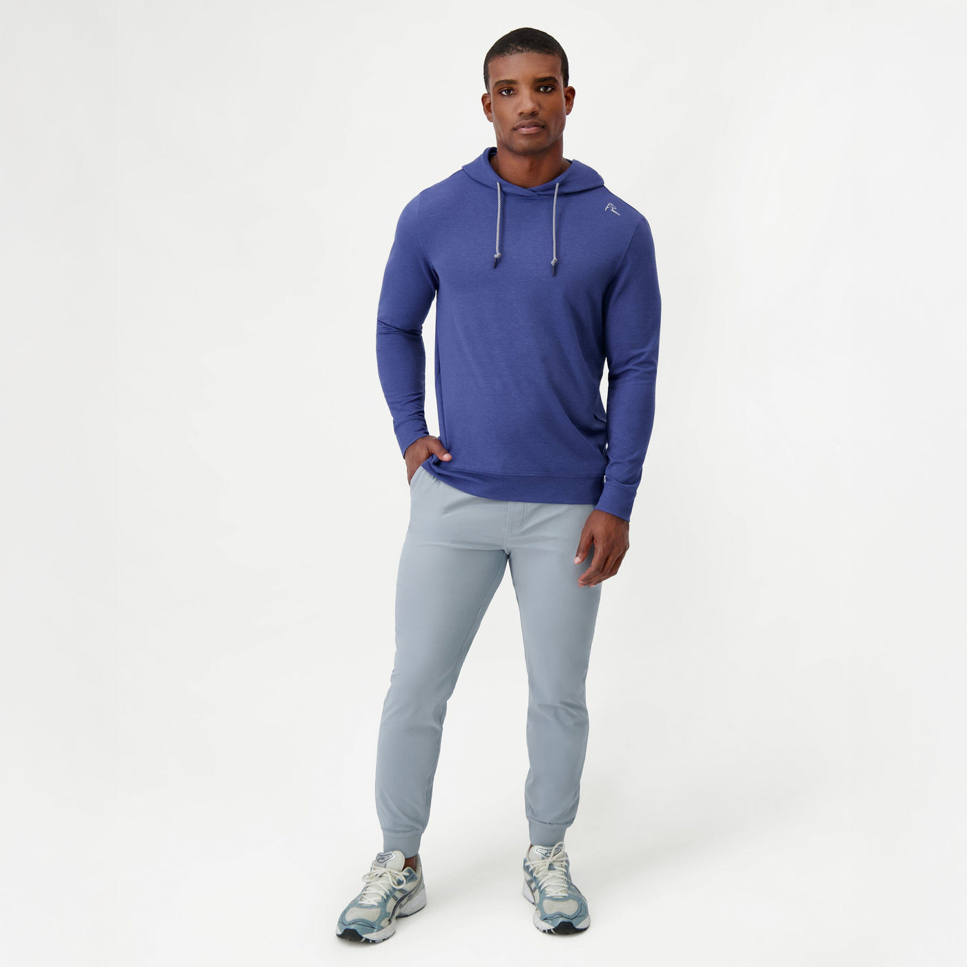 Hesi Performance Hoodie | Heather - Flag Blue/Dusk Blue