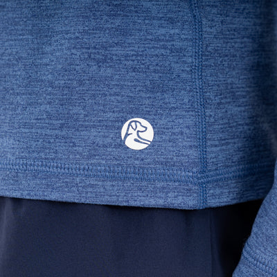 Drift Performance Long Sleeve Tee | Heather - Flag Blue/Dusk Blue