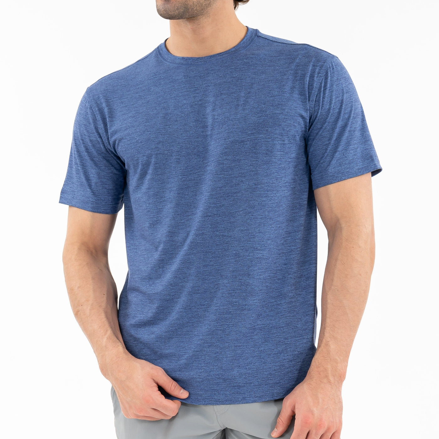 Tailwind Performance Tee | Heather - Flag Blue/Dusk Blue
